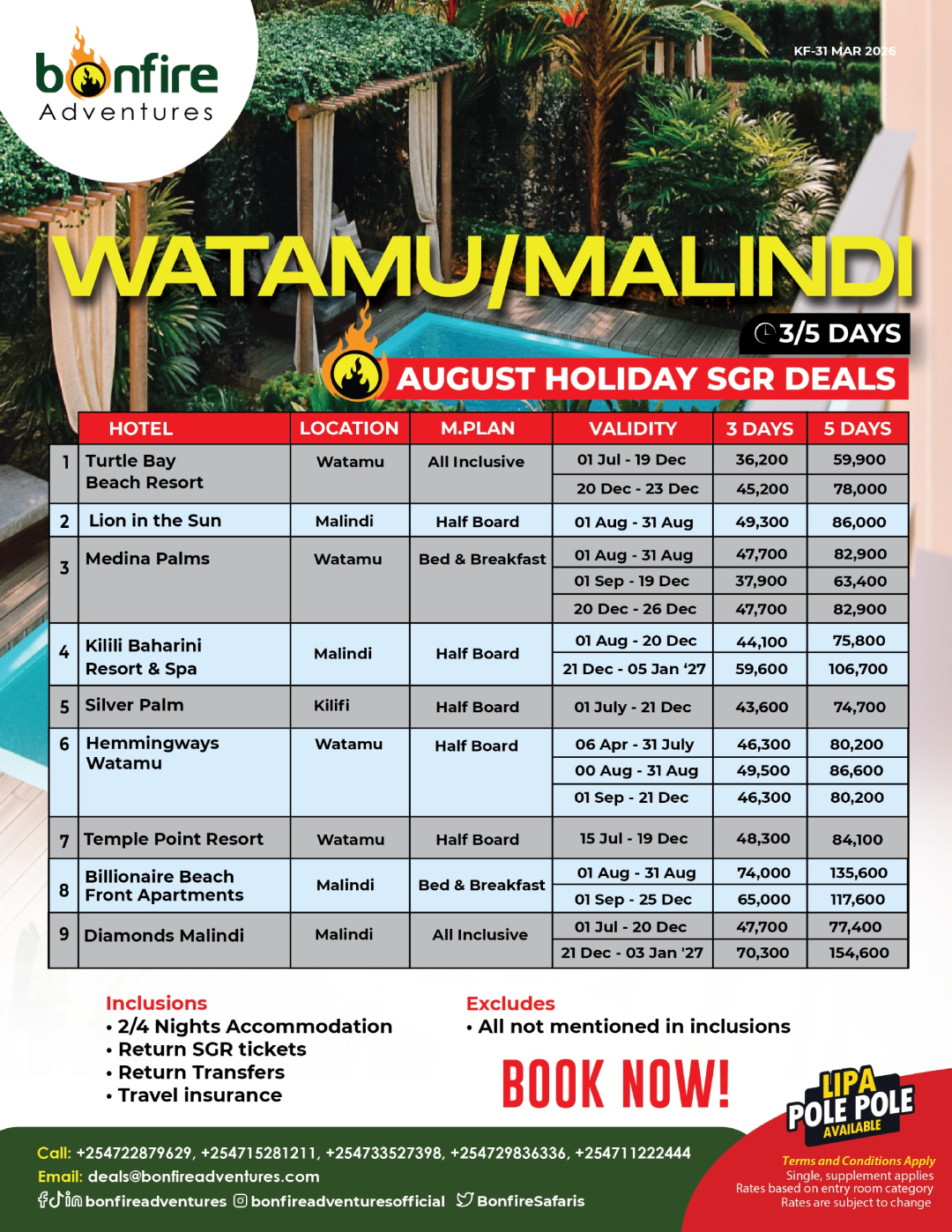 Watamu August 2026